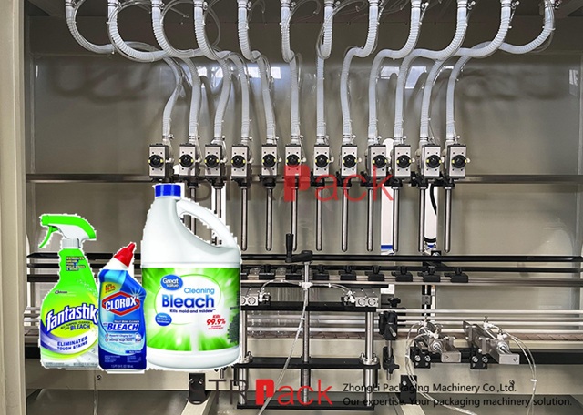 Machine de remplissage de produits de blanchiment